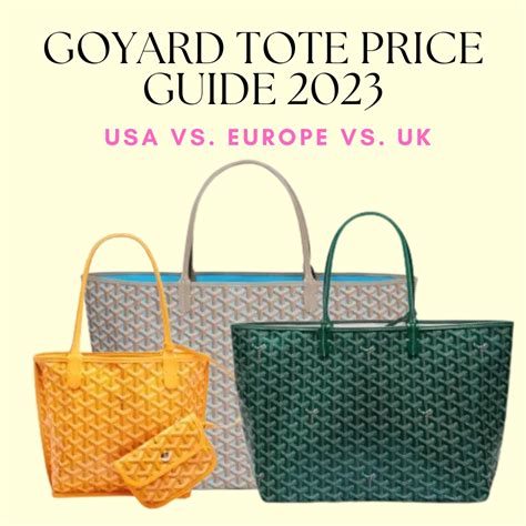 buy goyard tote price|goyard bag price 2022 euro.